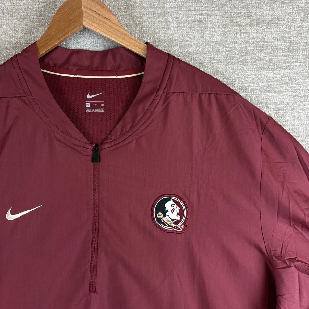 NEW Florida State Nike Pullover Windbreaker Mens 3XL Garnet NCAA Football NWOT